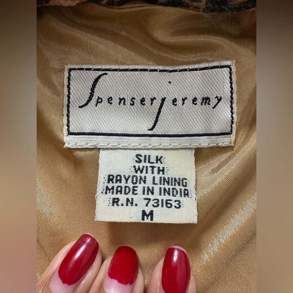 Vintage Spenser Jeremy Silk Beaded Vest Gold Sequin Embellished Size M Evening - Picture 4 of 5